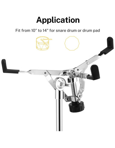 Soporte de tambor snare Donner ajustable 10-14" altura 36-58 cm