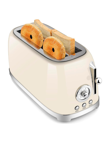 Tostadora SUSTEAS 4 Rebanadas Acero Inoxidable Beige 1500W Tostadora SUSTEAS 4 Rebanadas Acero Inoxidable Beige 1500W