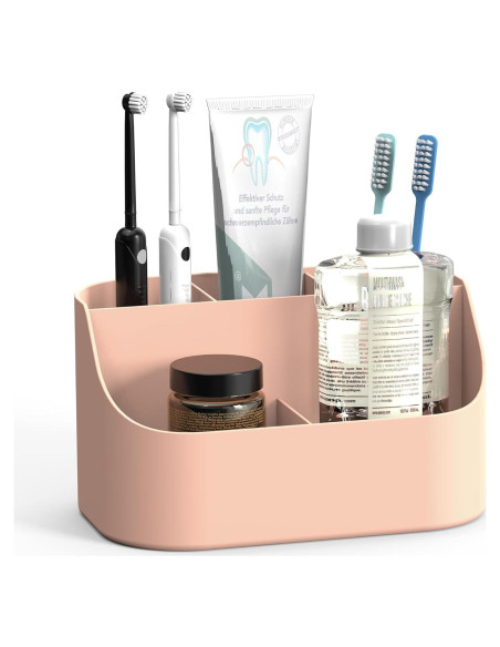 Soporte para Cepillos de Dientes Oasiteege Rosa 5 Compartimentos Soporte para Cepillos de Dientes Oasiteege Rosa 5 Compartimentos