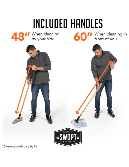 Escoba de Ángulo SWOPT + Mop de Algodón 121.92 cm y 152.4 cm Escoba de Ángulo SWOPT + Mop de Algodón 121.92 cm y 152.4 cm