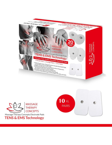 Electrodos TENS Conceptos de Terapia de Masaje X-Large 20 Piezas Electrodos TENS Conceptos de Terapia de Masaje X-Large 20 Piezas