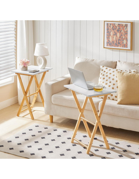 Mesa de Bandeja de TV Plegable HOOBRO - Bambú Natural 65 cm Mesa de Bandeja de TV Plegable HOOBRO - Bambú Natural 65 cm