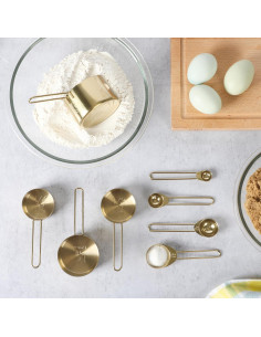 Juego de Cucharas Medidoras Doradas Martha Stewart 4 Piezas 2