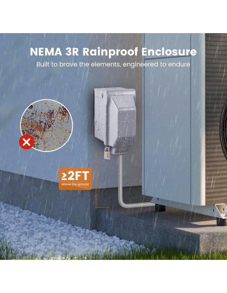 Caja de Salida Exterior SURAIELEC GFCI 20 AMP Impermeable Caja de Salida Exterior SURAIELEC GFCI 20 AMP Impermeable