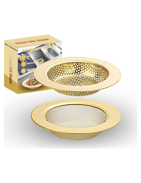 Colador de Fregadero RQYEKDO Acero Inoxidable 11.18 cm Malla Gruesa y Fina Colador de Fregadero RQYEKDO Acero Inoxidable 11.18 cm Malla Gruesa y Fina