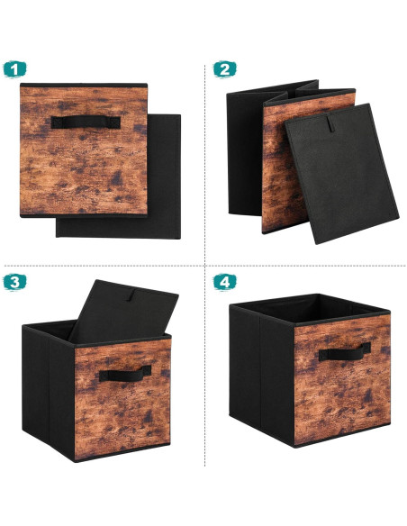 Cajas de Almacenamiento Plegables Stero, Paquete de 3, 28 cm Cajas de Almacenamiento Plegables Stero, Paquete de 3, 28 cm