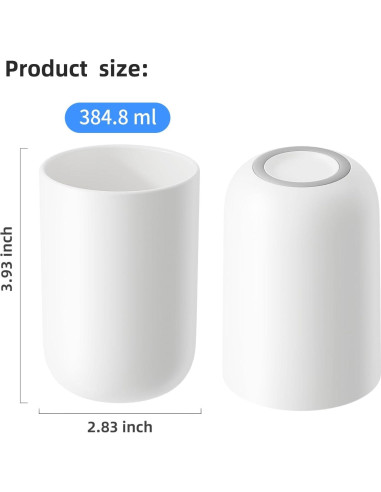 Vaso para Cepillos de Dientes VNYIFAN Blanco 70g Irrompible