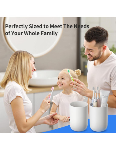 Vaso para Cepillos de Dientes VNYIFAN Blanco 70g Irrompible