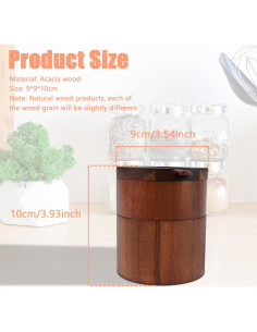 Bowl de Sal y Pimienta PHWRECZ 9x9x10cm Madera Acacia 2