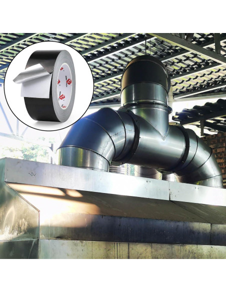 Cinta de Aluminio Negra BOMEI PACK 5 cm x 50 m para HVAC Cinta de Aluminio Negra BOMEI PACK 5 cm x 50 m para HVAC