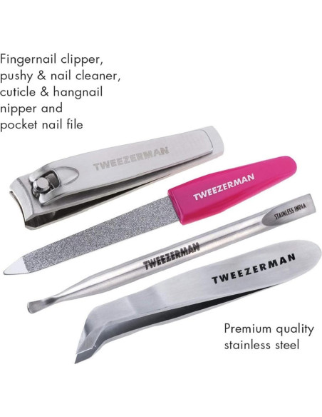 Kit de Rescate de Uñas Tweezerman Mini - Acero Inoxidable Kit de Rescate de Uñas Tweezerman Mini - Acero Inoxidable