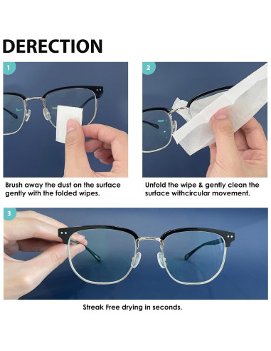 Toallitas de Limpieza Wowflash 200 Unidades para Lentes