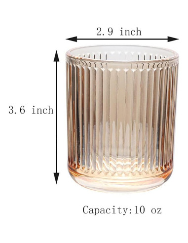 Set 2 Vasos de Vidrio Gaolinci 295 ml Ámbar para Baño