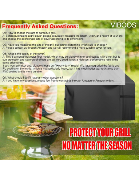 Funda para Parrilla VIBOOS 147 cm Impermeable y Resistente Funda para Parrilla VIBOOS 147 cm Impermeable y Resistente