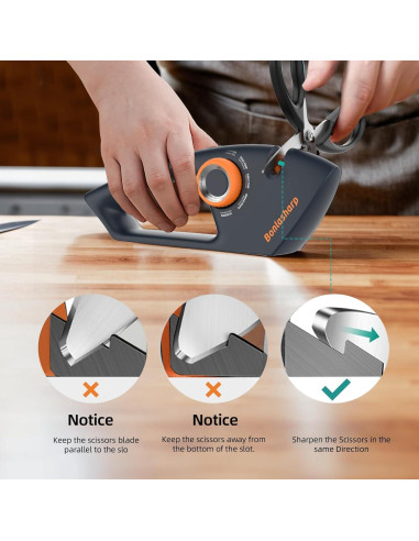 Afilador de cuchillos 5 en 1 Bonlasharp naranja - Cocina