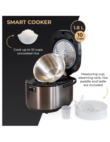 Cocedor de Arroz Buffalo IH 10 Tazas 1.8L Inducción Antiadherente