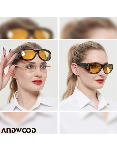 Gafas de Visión Nocturna ANDWOOD Polarizadas Ajuste M