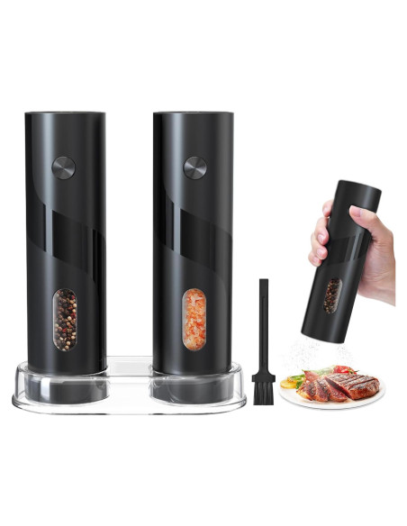 Juego de Molinillos Eléctricos de Sal y Pimienta JIDSPWLS 2 Piezas