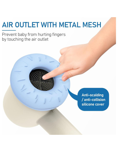 Secador de pelo inalámbrico YALICE para bebés 100W azul Secador de pelo inalámbrico YALICE para bebés 100W azul