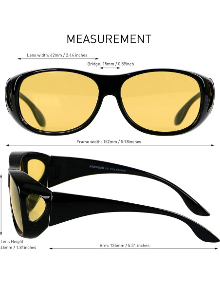 Gafas de Visión Nocturna ANDWOOD Polarizadas Ajuste M Gafas de Visión Nocturna ANDWOOD Polarizadas Ajuste M