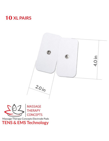 Electrodos TENS Conceptos de Terapia de Masaje X-Large 20 Piezas