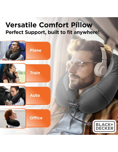 Almohada de Cuello BLACK+DECKER Espuma Memoria Gel Refrigerante Almohada de Cuello BLACK+DECKER Espuma Memoria Gel Refrigerante