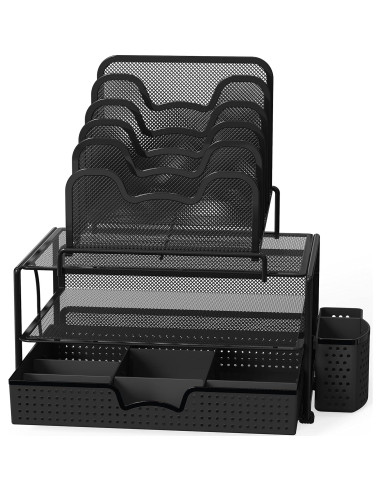 Organizador de Escritorio Simple Houseware con Cajón y 5 Secciones