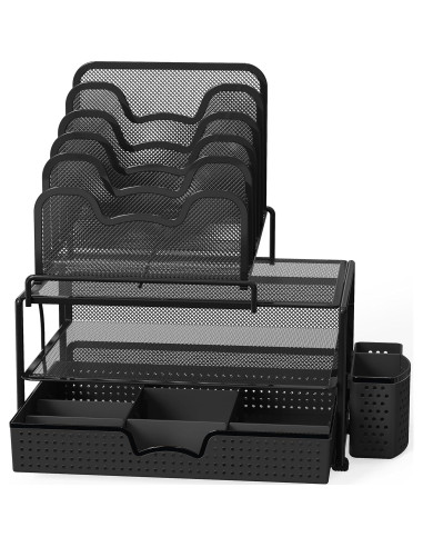 Organizador de Escritorio Simple Houseware con Cajón y 5 Secciones