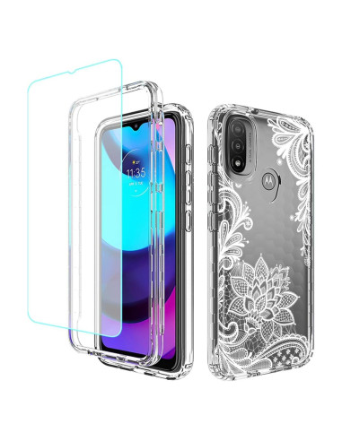 Funda Protectora para Motorola Moto E20/E30/E40 con Protector de Pantalla Mandala