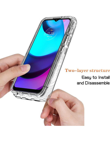 Funda Protectora para Motorola Moto E20/E30/E40 con Protector de Pantalla Mandala