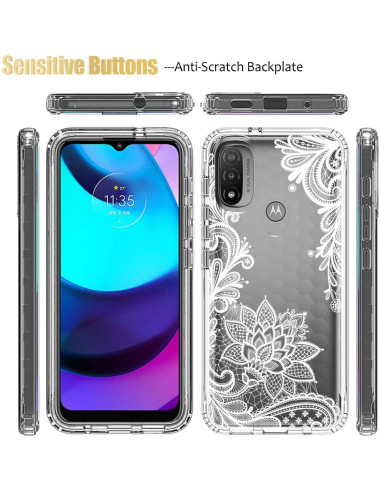 Funda Protectora para Motorola Moto E20/E30/E40 con Protector de Pantalla Mandala