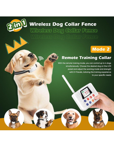 Cerca Inalámbrica para Perros NBSUN con Pantalla LCD 2025