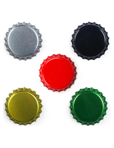 Tapa de Botellas de Cerveza 140 Unidades 5 Colores Asortidos