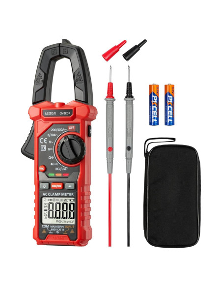 Medidor de Pinza Digital AstroAI 2000 Cuentas AC/DC Negro Medidor de Pinza Digital AstroAI 2000 Cuentas AC/DC Negro