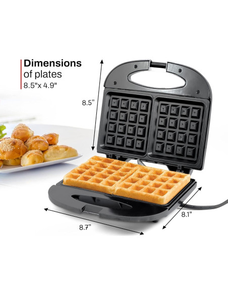 Horno de Waffles Belgas Elite Gourmet EWM-2207, 2 Rebanadas Horno de Waffles Belgas Elite Gourmet EWM-2207, 2 Rebanadas
