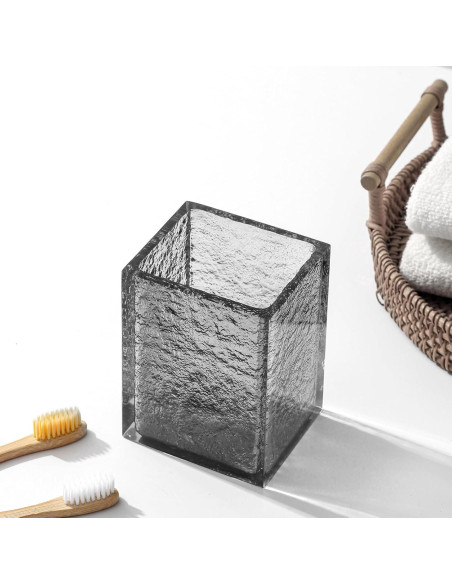 Juego de Accesorios de Baño Haocoott 4 Piezas Gris Resina Juego de Accesorios de Baño Haocoott 4 Piezas Gris Resina