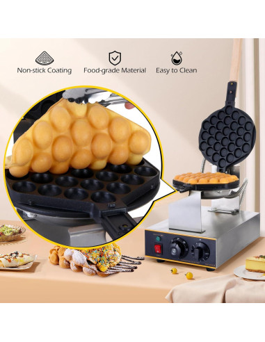 Máquina de Waffles Dyna-Living 1400W Acero Inoxidable