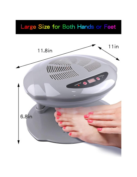 Secador de Uñas Kalolary 400W con Sensor Automático - Gris Secador de Uñas Kalolary 400W con Sensor Automático - Gris