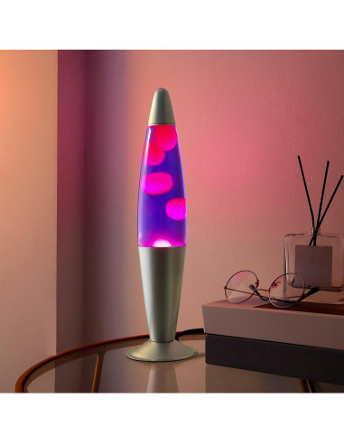 Lámpara de Movimiento Líquido Estilo Urbano Rosa/Púrpura 40.64 cm