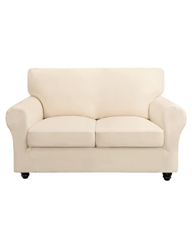 Funda de Sofá Stretch SearchI 3 Piezas Loveseat Beige