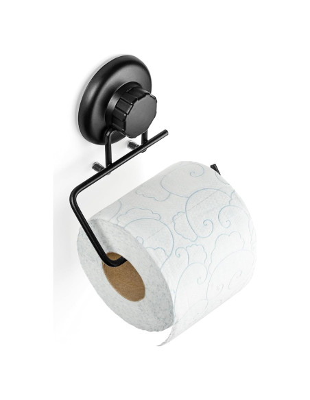 Soporte de Papel Higiénico HASKO Negro Acero Inoxidable Ventosa Soporte de Papel Higiénico HASKO Negro Acero Inoxidable Ventosa