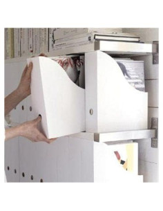 Soporte de Revistas QQOUTLET 5 Piezas Cartón Blanco