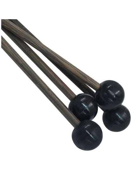 Mallets de Tambor de Lengua de Acero Piutouyar - 4 Pcs, Negro Mallets de Tambor de Lengua de Acero Piutouyar - 4 Pcs, Negro