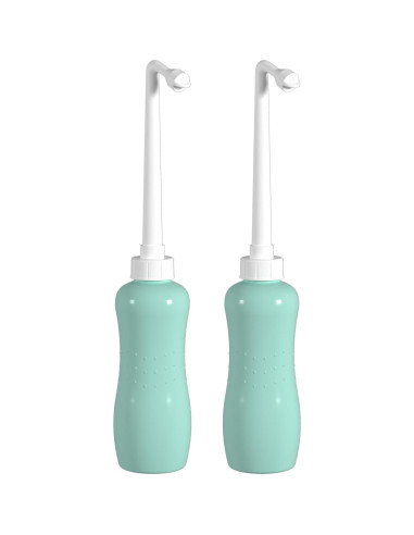 Bidet Portátil Hibbent 2 Pack 500ml Verde - Mano con Boquilla