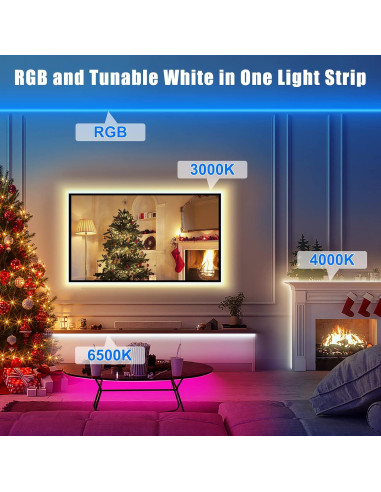 Tira LED RGBWW 20m Tatazone WiFi Alexa y Google 3000K-6500K