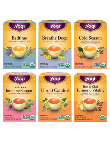 Paquete Variado de Té Orgánico Yogi Get Well - 96 Bolsitas