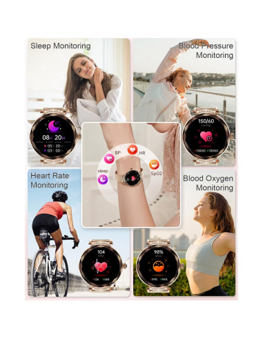 Reloj Inteligente Efolen Oro Rosa 1.19" AMOLED Fitness IP68