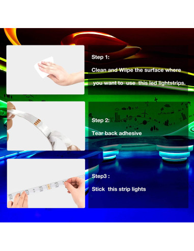 Tiras LED RGB DAYBETTER 15,24 m Control APP Multicolor