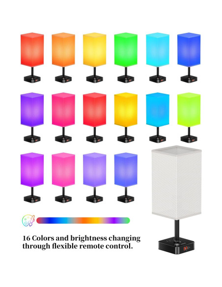 Lámpara de Mesa Cozoo RGB Bluetooth/WiFi 3 USB 2 Salidas Lámpara de Mesa Cozoo RGB Bluetooth/WiFi 3 USB 2 Salidas