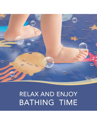 Alfombra de Baño Antideslizante PRATIQUE 100x40cm Ballena Azul